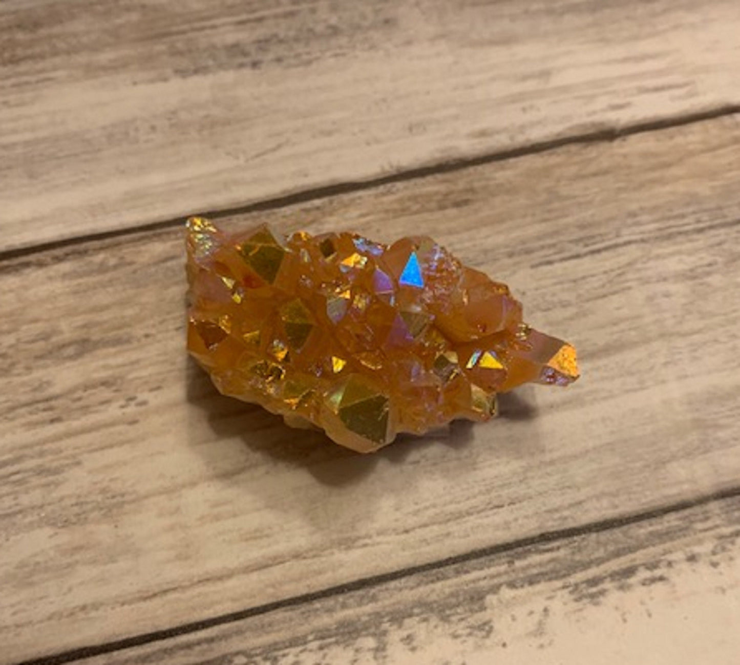 Yellow Blue Aura Cluster Healing Crystals, Raw Crystal Cluster, Chakra Crystal, Meditation Crystal, Natural Crystal