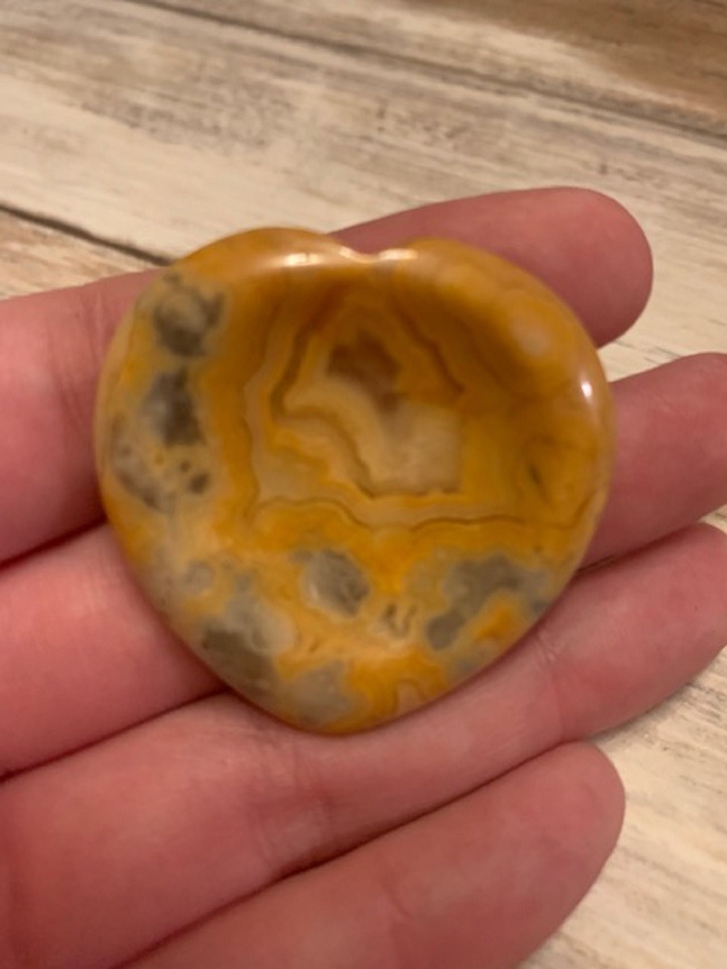 Heart Shaped Thumb Worry Stone - Crystal Healing Reiki Gift - Amethyst Blue Aventurine Obsidian Moss Agate