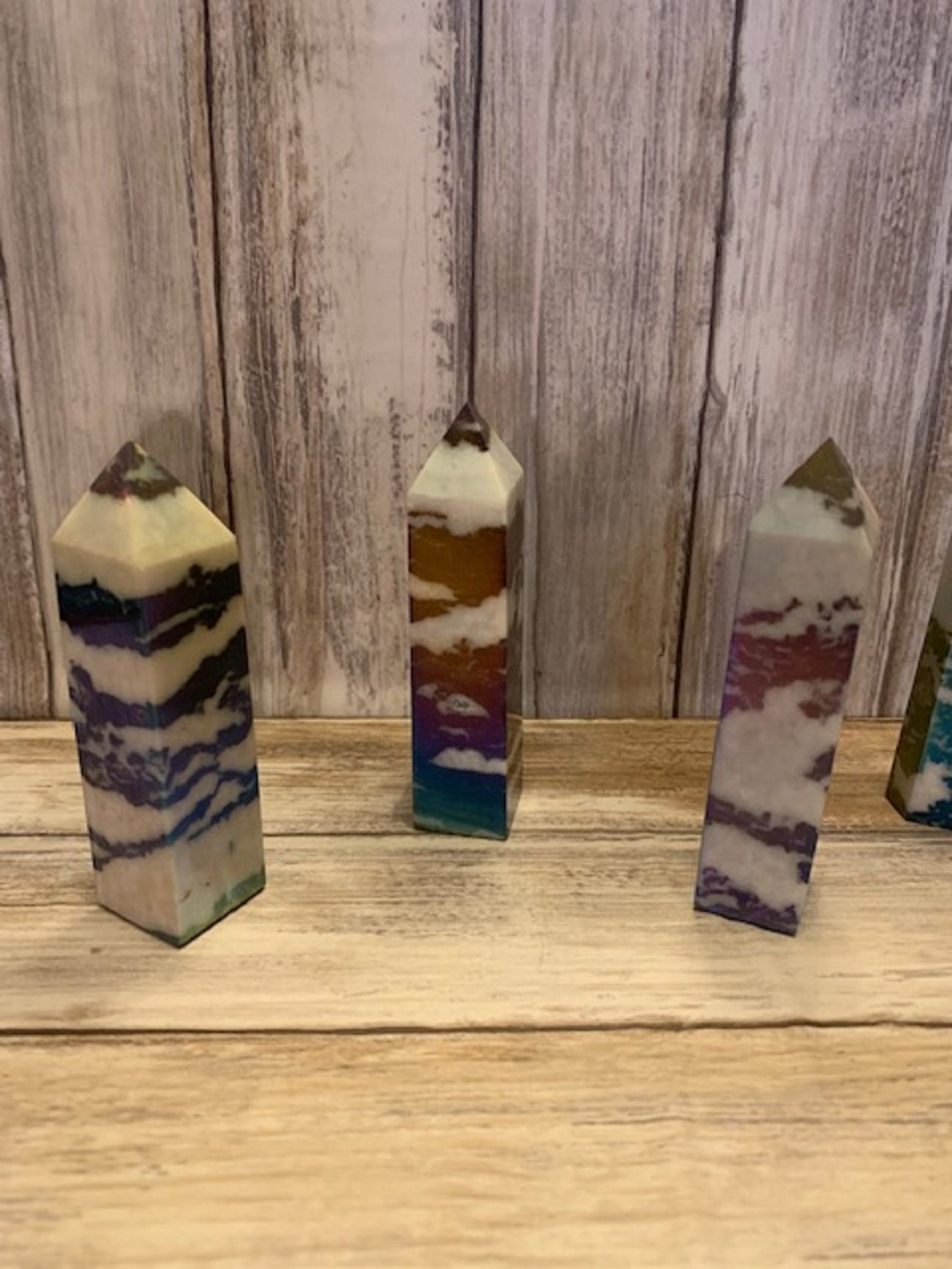 Aura Zebra Marble Jasper Tower Point, Crystal Energy Generator, Healing Crystal, Meditation Stone, Spiritual Gift