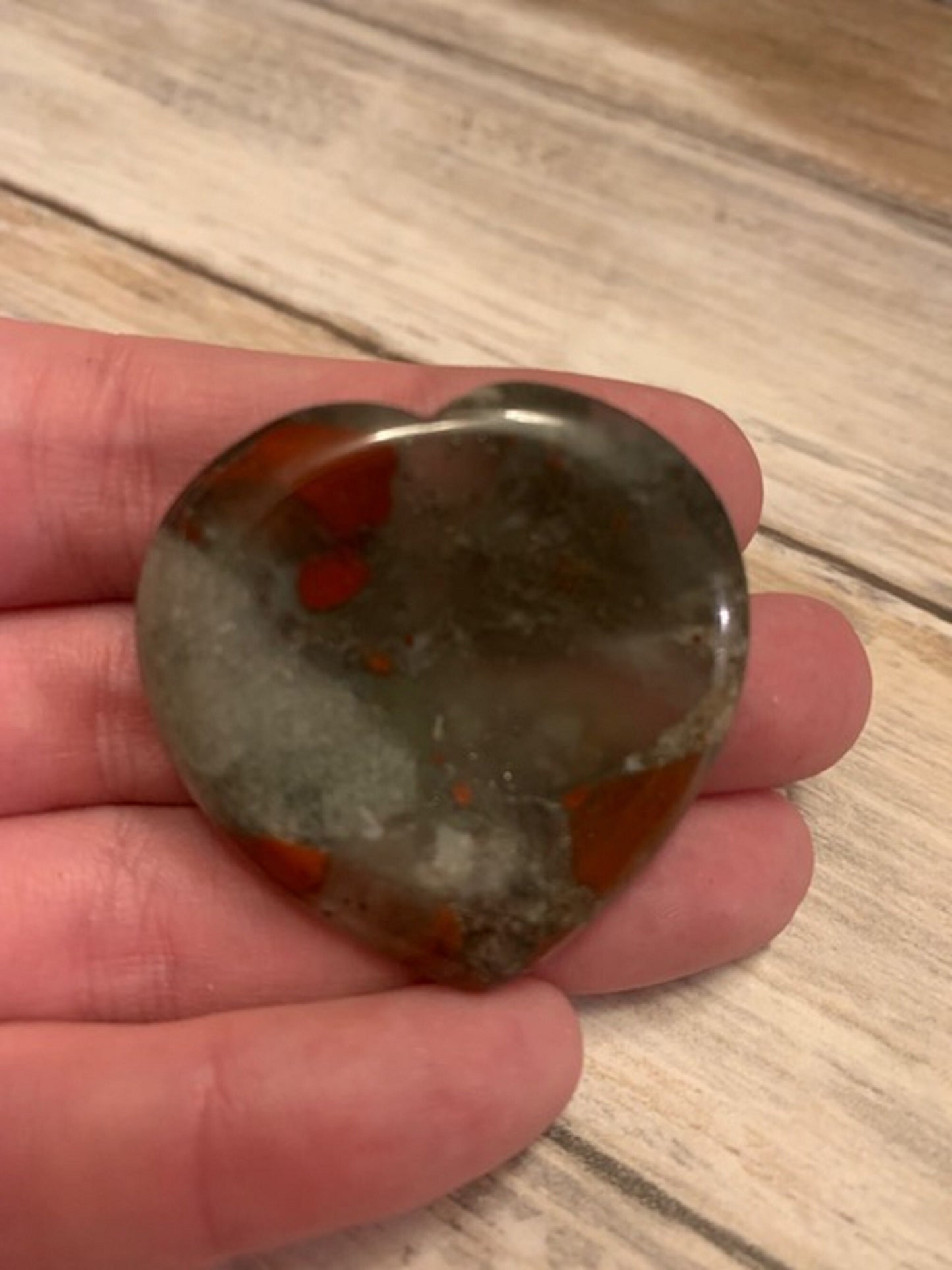Heart Shaped Thumb Worry Stone - Crystal Healing Reiki Gift - Amethyst Blue Aventurine Obsidian Moss Agate
