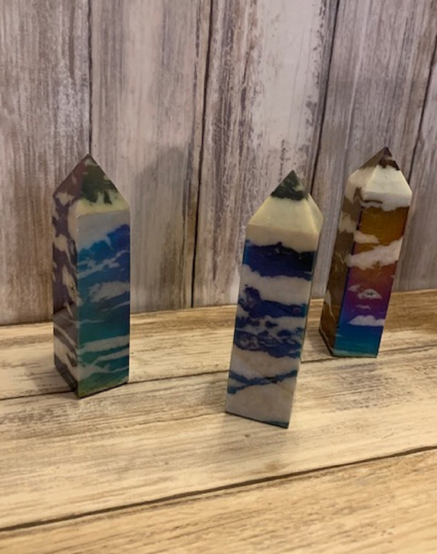 Aura Zebra Marble Jasper Tower Point, Crystal Energy Generator, Healing Crystal, Meditation Stone, Spiritual Gift