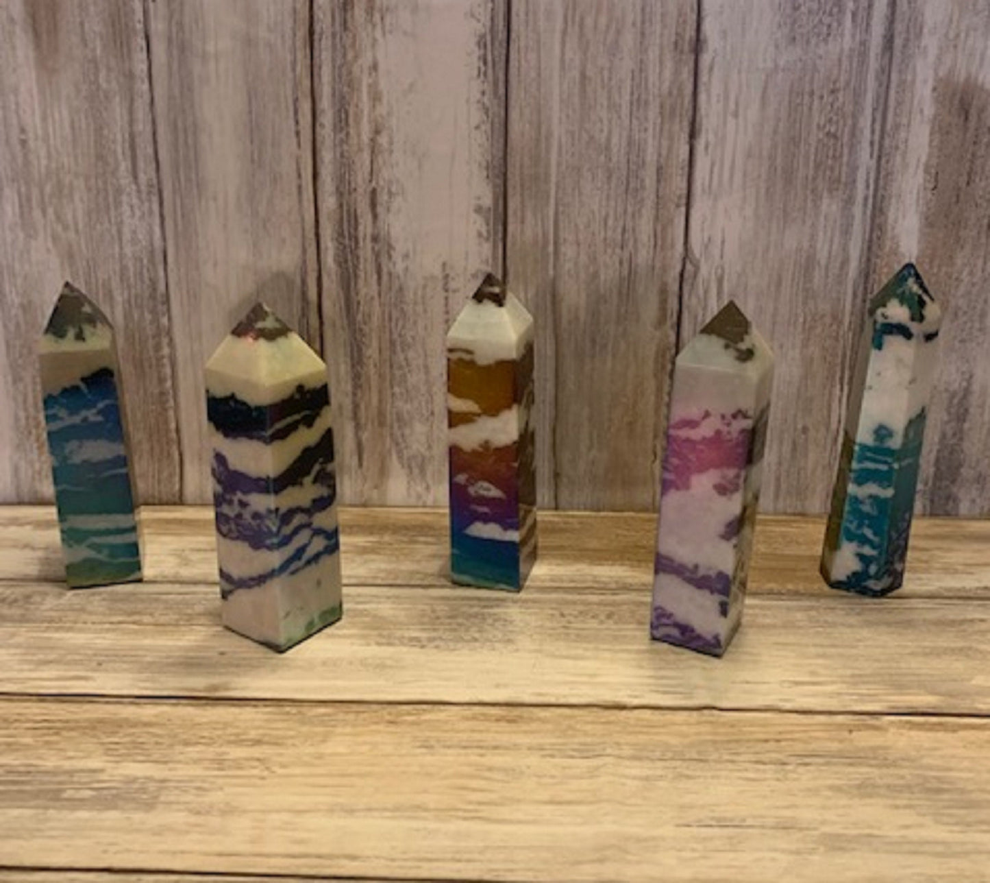 Aura Zebra Marble Jasper Tower Point, Crystal Energy Generator, Healing Crystal, Meditation Stone, Spiritual Gift