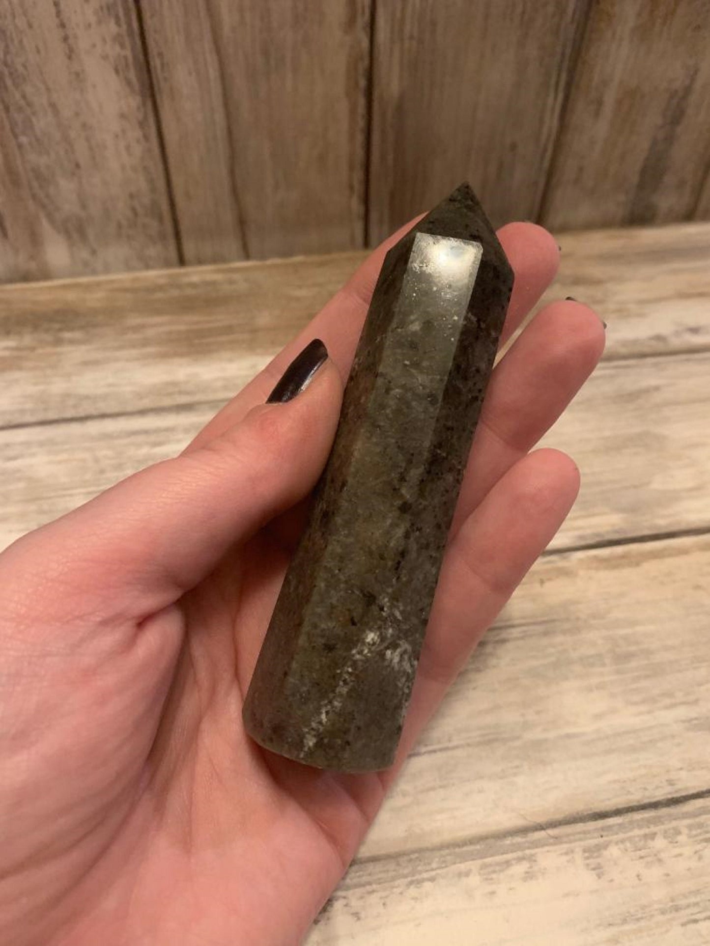 Yooperlite Natural Crystal Tower Point Healing Reiki Chakra Gifts Stone of Truth