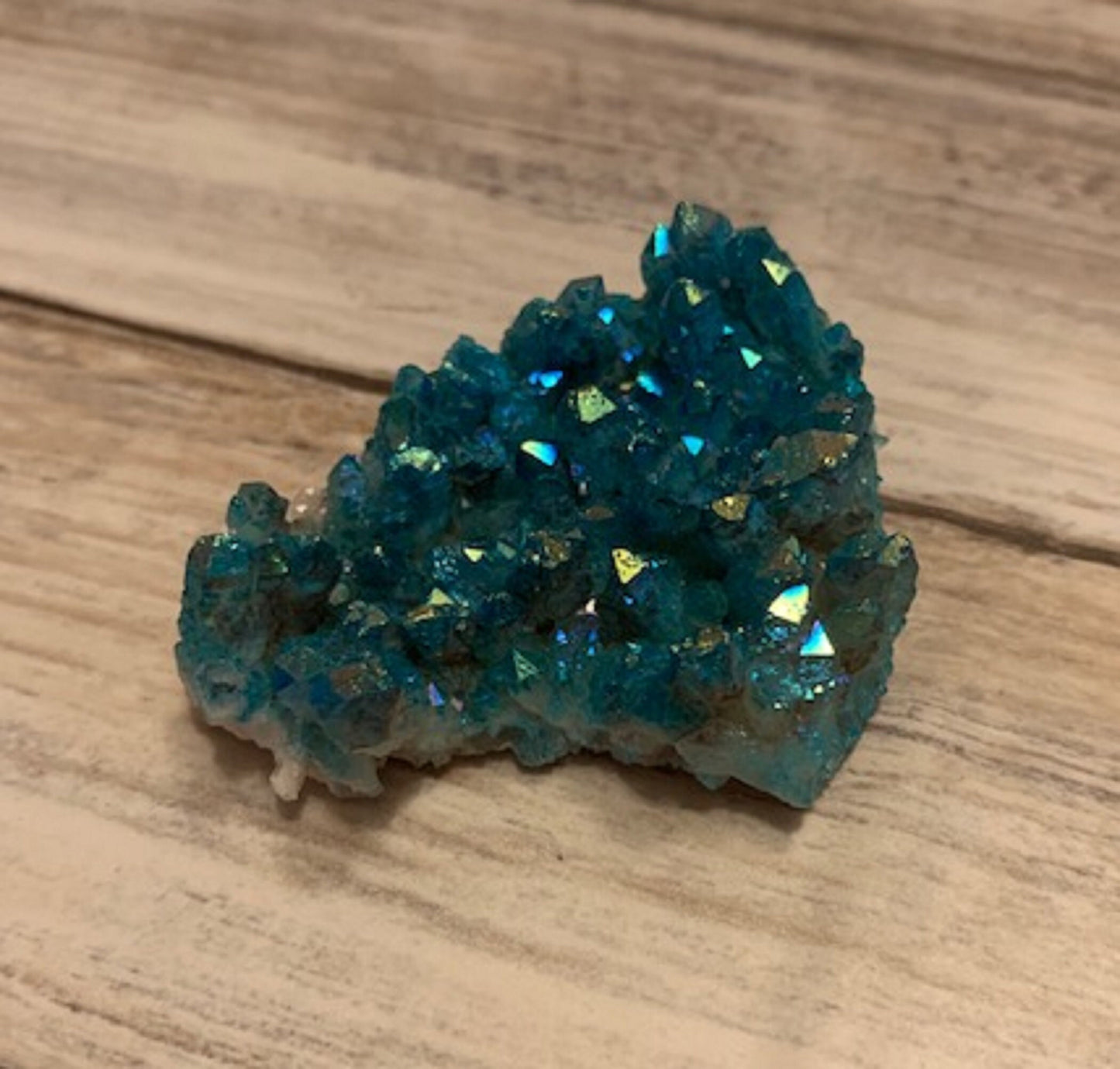 Yellow Blue Aura Cluster Healing Crystals, Raw Crystal Cluster, Chakra Crystal, Meditation Crystal, Natural Crystal