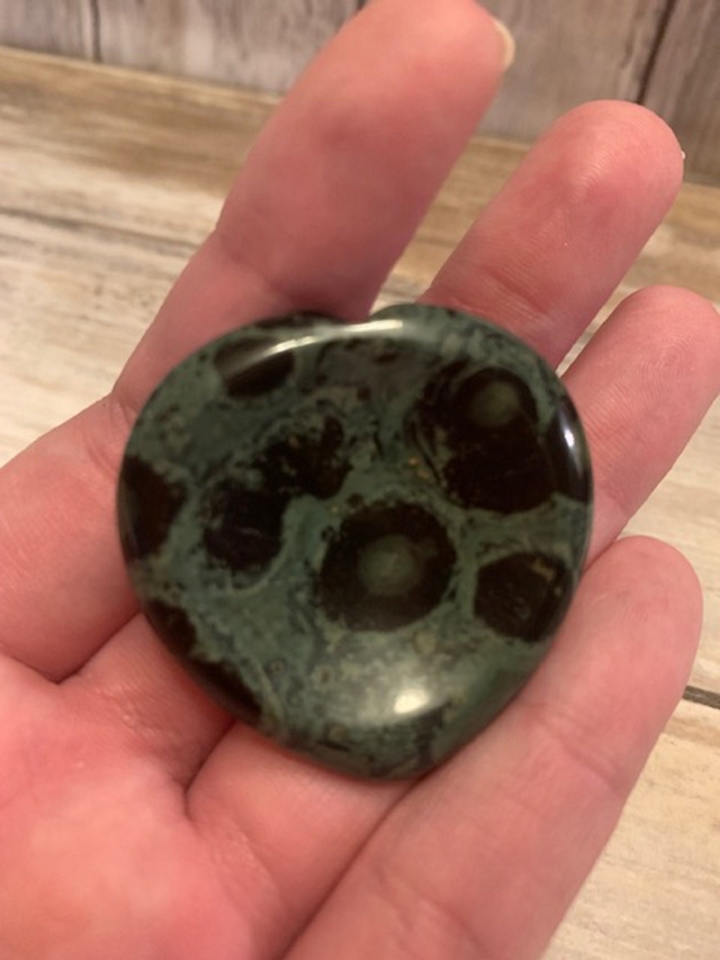 Heart Shaped Thumb Worry Stone - Crystal Healing Reiki Gift - Amethyst Blue Aventurine Obsidian Moss Agate