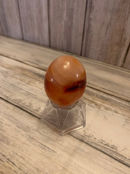 Carnelian Agate Egg Orb Geode Healing Crystals Reiki Chakra