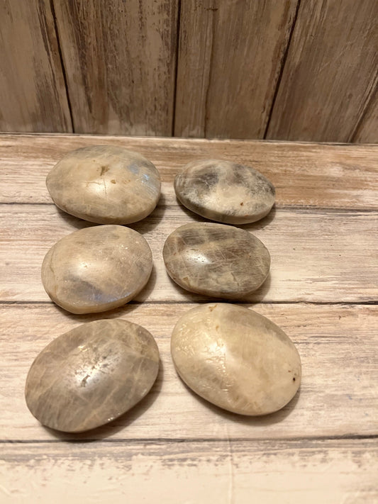 Sunstone Moonstone Palm Stones Healing Crystal Spiritual Gift Meditation Healing
