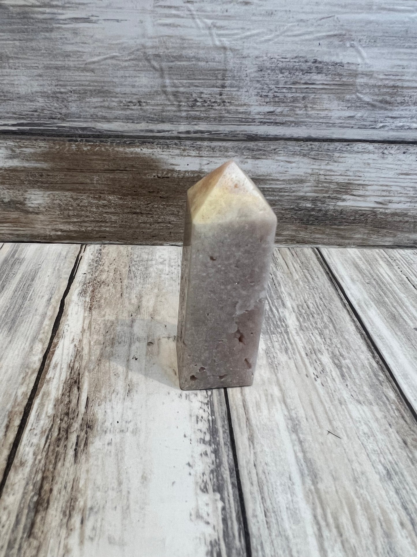 Pink Amethyst Druzy Tower AAA Quality Cristal Oblique