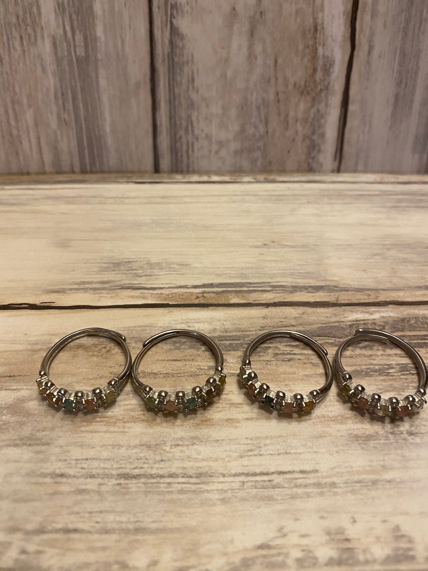 Silver Rainbow Tourmaline Ring, Sterling Silver Gemstone Ring, Colorful Ring, Statement Ring, Handcrafted Jewelry