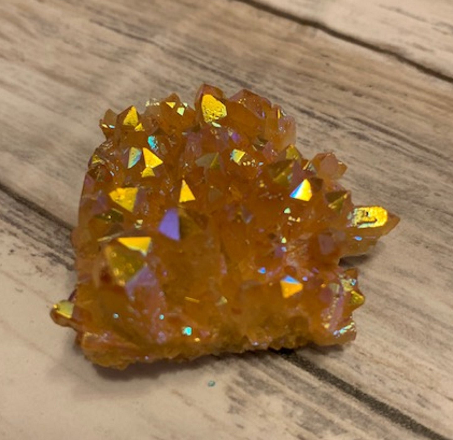 Yellow Blue Aura Cluster Healing Crystals, Raw Crystal Cluster, Chakra Crystal, Meditation Crystal, Natural Crystal