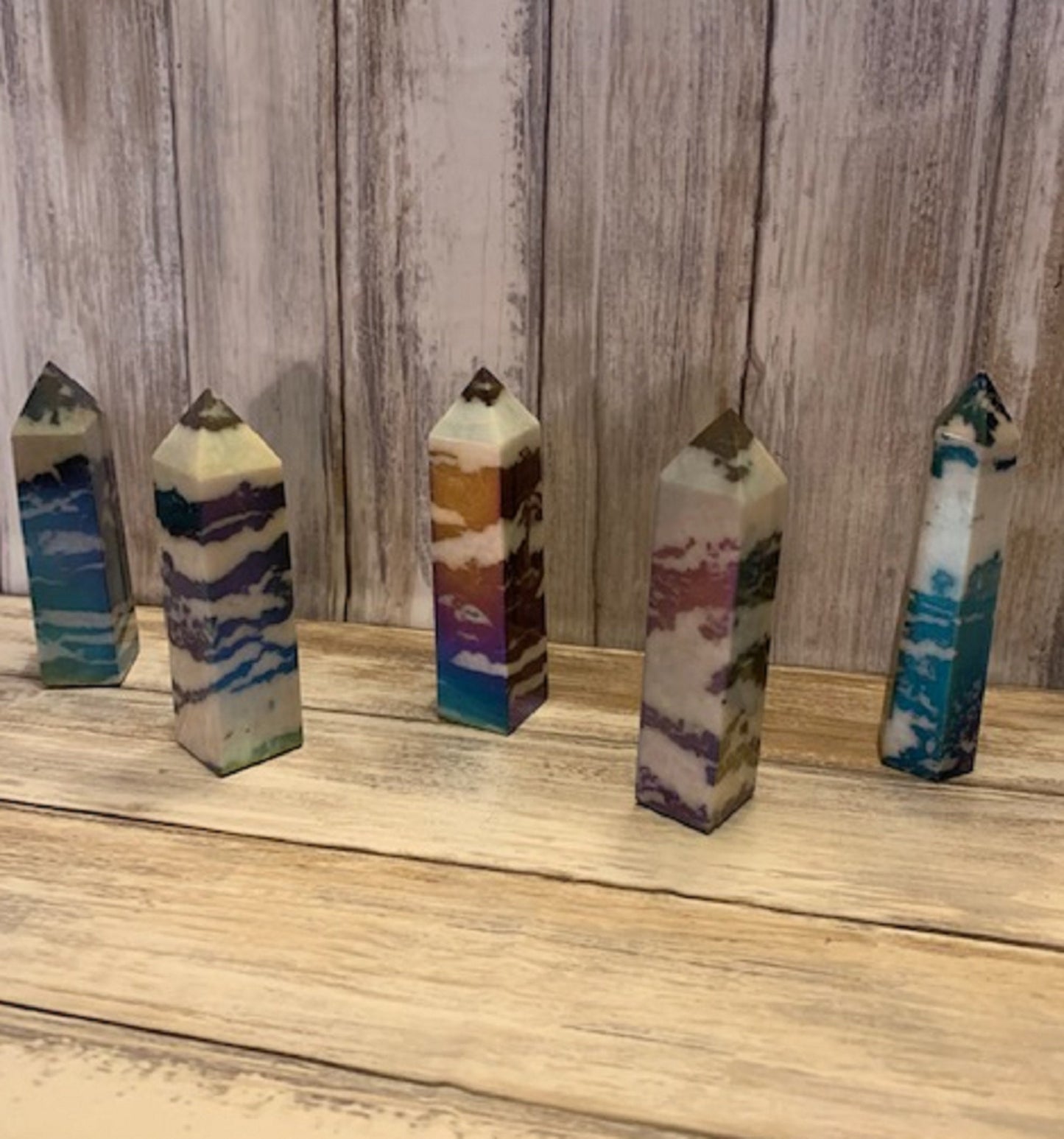 Aura Zebra Marble Jasper Tower Point, Crystal Energy Generator, Healing Crystal, Meditation Stone, Spiritual Gift