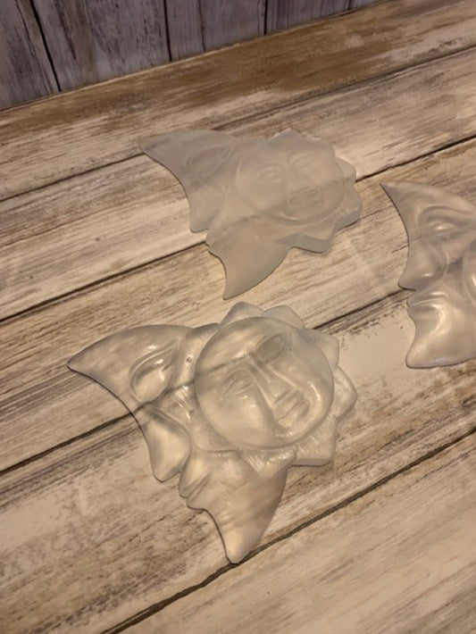 Carved Selenite Moon Star Healing Crystal for Chakra Reiki, Energy Balancing, Spiritual Gift