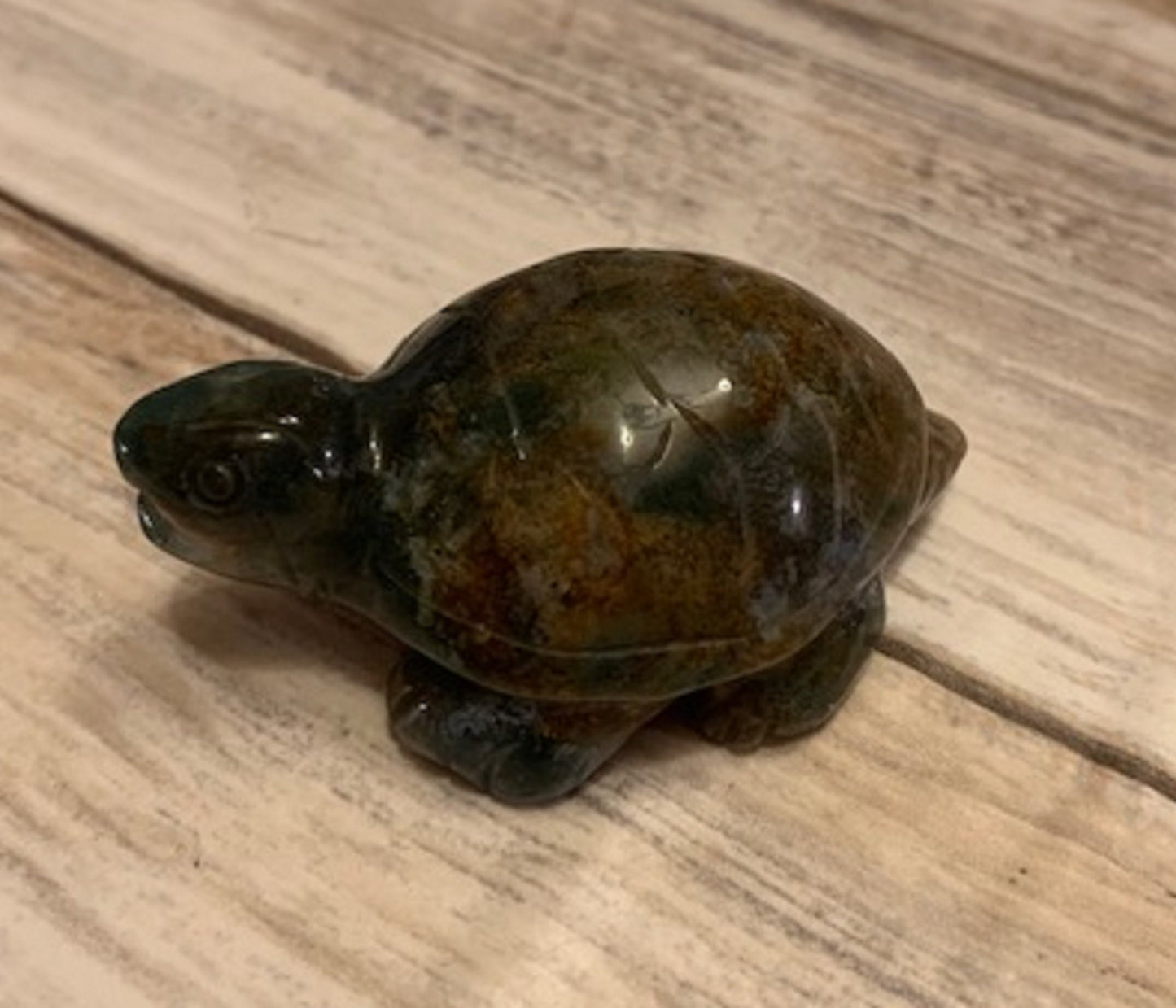 Chalcedony Jasper Smoky Quartz Moss Agate Carved Crystal Turtles Healing Reiki